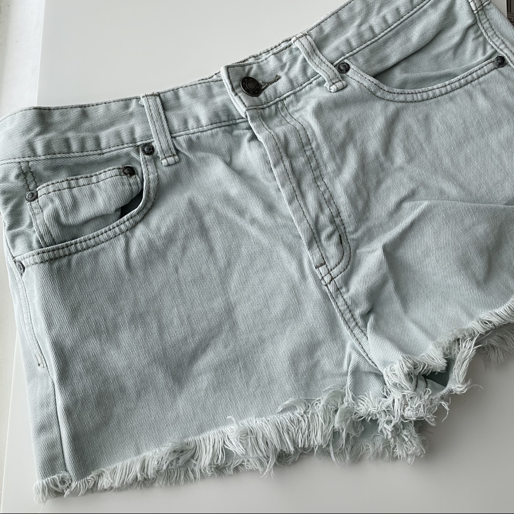 Free People light blue denim shorts